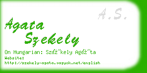 agata szekely business card